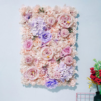 Panel Dinding Bunga Mawar Sutra Buatan Grosir untuk Dekorasi Pernikahan, Natal, dan Acara Lainnya, Buatan Tangan, Sentuhan Realistis, Ukuran 40x60cm