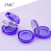 Mini boîte à poudre compacte double face violette vide pour maquillage, blush, correcteur, palette de maquillage, étui à fards à paupières de poche