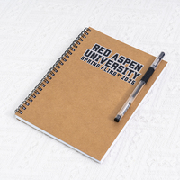 Usine personnalisé Kraft couverture cahier spirale Journal collège ligné cahiers pour école maison bureau esthétique croquis dessin Note