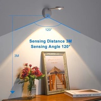 Lampes d'accentuation industrielles rechargeables pour tableaux, mini spot LED sans fil pour armoire murale avec capteur de mouvement PIR