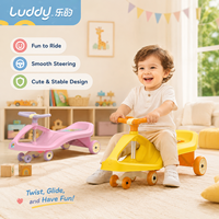 Luddy Custom 2-in-1 Kleinkinder-Roller mit Klappbarem Sitz, Lenkbarer Kinder-Schiebe- und Rutscheroller für Drinnen und Draußen mit LED-Rädern