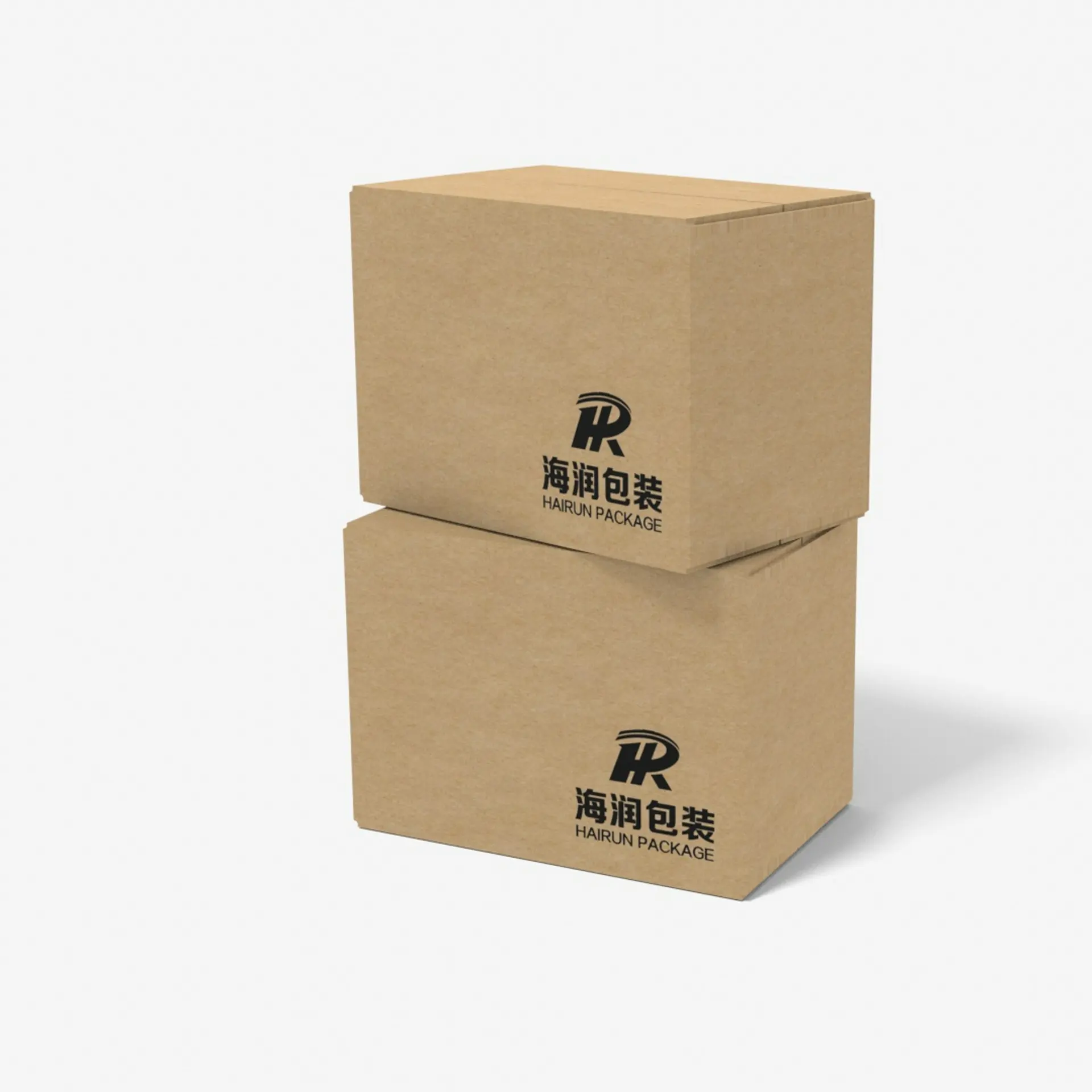 Экологически чистая переработанная картонная гофрированная Складная упаковочная коробка для рукоделия, коричневая коробка из крафт-бумаги