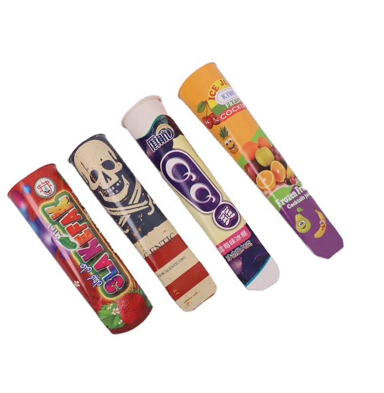 Eco-friendly Disposable Biodegradable Calippo Tube 100ml 110ml Paper Cup for Ice Cream Wine Whisky