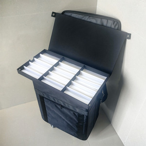 Étui à roulettes pour lunettes Junshun, boîte de rangement pour 150 paires, organisateur de lunettes portable, tissu noir, modèle Js C260308 - Product Image 3