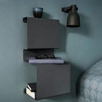 Étagère murale flottante en métal, nouveau produit, tables de chevet en métal pour chambre à coucher, étagère flottante en métal, bibliothèque murale, décoration intérieure