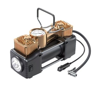 Vente flash - Compresseur d'air portable 12V - Pompe à gonfler les pneus de voiture à double cylindre haute pression avec lumière LED - Vente en gros - Product Image 3