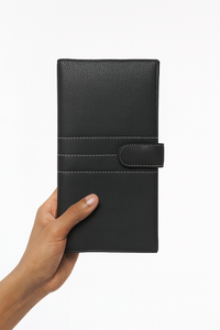 Portefeuille de voyage anti-RFID WRIZA Premium noir avec emplacements pour cartes et porte-documents sécurisé - Product Image 6