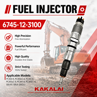 Inyector de Combustible Common Rail KAKALAI 6745-12-3100 para CUMMINS QSL9 QSC8.9, Repuestos para Excavadoras Komatsu PC300-8 PC350-8