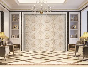 Classic European Large Flower Damask Pattern Luxury Home Room Wallpaper