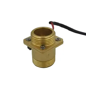 Flow Switch Paddle Type G1" Brass Water Flow Switch Liquid Water Controller Magnetic Reed Sensor Flowmeters