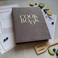 Beliebte personal isierte Samt bezug Rezept buch Kochbuch Ringbuch mit Ärmeln