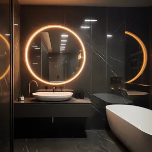 Bathroom Led Mirror Illuminated Anti-Fog Led Hotel Wall Makeup Smart Mirror With Built-In Led Light