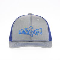 Topi Trucker 6 Panel Custom CVC Twill Bordir Datar, Topi Mancing Profil Sedang, Bagian Belakang Berjaring Terstruktur, Snapback Outdoor