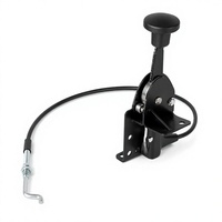 Rakitan Kontrol Throttle Tangan Hitam 333 D3677 untuk Tuas Throttle Mesin Backhoe Loader JCB 3CX T4i