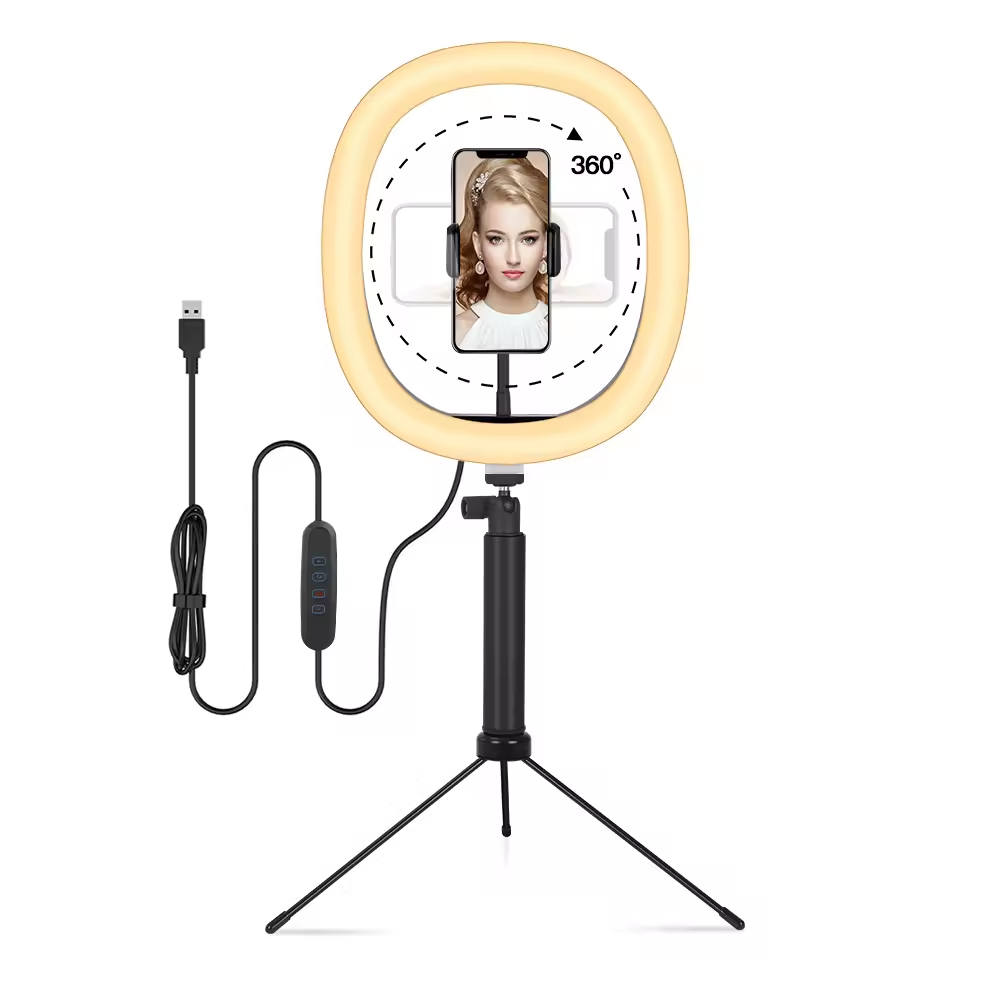 10inch Ring Light Ringlight 10 Inch Selfie Fill Makeup Light LED Aros De  Luz Ring Light with Desktop Tripod Stand