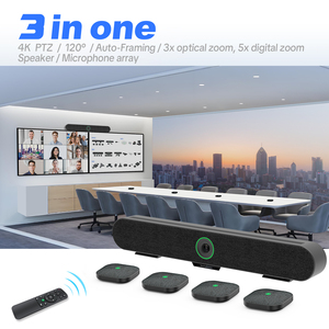 Barra de <span class=keywords><strong>Video</strong></span> Todo en Uno 4K con IA, Cámara PTZ, Micrófono y Altavoz Integrados, Colaboración por <span class=keywords><strong>Video</strong></span> para Reuniones Grandes - Product Image 2