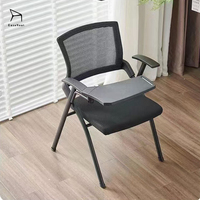 Chaise de bureau ergonomique robuste et durable EaseNeat avec accoudoirs, design pliable peu encombrant, idéale pour les bureaux et les salles de réunion