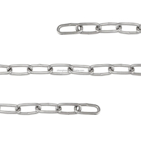 Chaîne à maillons en spirale de 3/16 po pour usage intensif, en acier inoxydable 304, chaîne de suspension métallique à maillons soudés, vente en gros