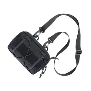 Small tactical molle EDC Pouch bag with shoulder Straps