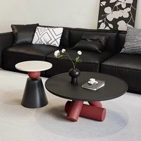 Table basse de style italien moderne minimaliste avec structure en acier géométrique, durable, écologique, facile à nettoyer, pour salon, petit appartement