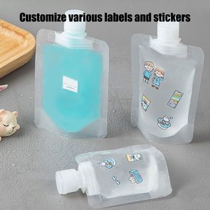 Custom Plastic Resealable Spout Pouch <b>Travel</b> <b>Liquid</b> Refill <b>Bags</b> Toiletry Set Disposable Shampoo Shower Gel Cosmetic Portable - Product Image 2