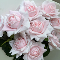 Rose artificielle en latex à toucher réel, grande tête, style européen, faite à la main pour mariage, décoration de maison, fête, arrangement floral