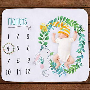 Juego de regalo de ducha para recién nacidos, suave y acogedor, manta grande para niños y niñas con hito mensual para bebés - Product Image 6