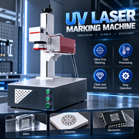 Mesin Penanda Laser UV Presisi Tinggi HS LASER 3W 5W Pengukir Laser Desktop Ringkas untuk Bahan Kaca dan Plastik