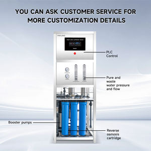 Système d'osmose inverse commercial avec purificateur d'eau par osmose inverse, réservoir sous pression PLC et pompe, productivité 250L/H-500L/H pour l'exportation - Product Image 5