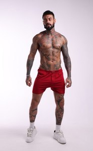 Mens Classic Red Cotton <b>Boxer</b> Shorts Breathable Soft Loose Fit Button <b>Fly</b> Mens Underwear Factory Manufacturing - Product Image 4