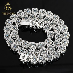 Chaîne de tennis au <span class=keywords><strong>prix</strong></span> de gros en argent sterling 925 6.5mm Vvs Moissanite Collier en diamant Chaîne de tennis en moissanite - Product Image 2