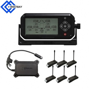Westbay giám sát áp suất lốp hệ thống không dây năng lượng mặt trời RV <span class=keywords><strong>TPMS</strong></span> cảm biến Kit với 6-28 áp suất lốp cảm biến và LCD hiển thị - Product Image 2