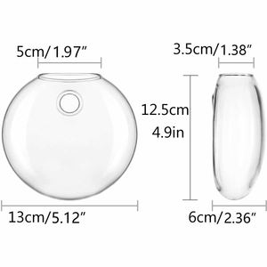 <span class=keywords><strong>Vase</strong></span> en Verre Mural <span class=keywords><strong>au</strong></span> Design Moderne et Créatif, <span class=keywords><strong>Vase</strong></span> Hydroponique avec Glaçure Transparente pour Décoration Murale Intérieure - Product Image 6