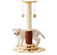 Jouet en bois pour chat, arbre à chat pour chats d'intérieur, jouet d'auto-entretenement, griffoir vertical et grattoir pour chat