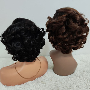 Letsfly 28$ Promotion 5x5 Lace Closure Glueless 12inch Drawnsting <b>Wig</b> Cap Loose Virgin Hair 100% Human Hair 10A <b>Brown</b> Color - Product Image 3