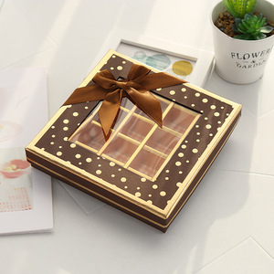 Cajas <span class=keywords><strong>de</strong></span> Regalo <span class=keywords><strong>de</strong></span> Chocolate con Ventana, Cajas <span class=keywords><strong>de</strong></span> Papel Vacías para <span class=keywords><strong>Bombones</strong></span>/Dulces, Bandeja Divisora con Cinta para Recuerdos <span class=keywords><strong>de</strong></span> Fiesta <span class=keywords><strong>de</strong></span> Bodas - Product Image 2