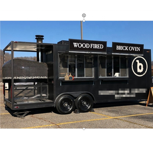 Camion de restauration mobile extérieur personnalisé, remorque à pizza au feu de bois, camion de nourriture avec barbecue au gaz, équipement de camion à hamburgers, remorque de nourriture - Product Image 1