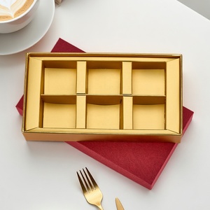 Boîtes à <span class=keywords><strong>chocolat</strong></span> rigides magnétiques en gros, 8 pièces, en verre rose, luxe, en papier kraft, pour gâteaux et cupcakes, acceptées en gros - Product Image 3