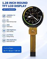 0,99 Zoll LCD TFT SPI Display 128x115 IPS Farbbildschirm SPI-Schnittstelle GC9107 Treiber-IC 262K Farben für Intelligente Tragbare Geräte