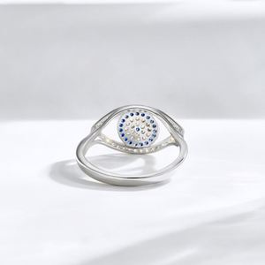 Dylam Stylish Protection Spiritual Turkish Blue <b>Evil</b> Diamond Sapphire <b>Eyes</b> 5A Cubic Zirconia Fashion Fine Jewelry <b>Ring</b> - Product Image 6