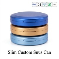 Boîte à snus en aluminium anodisé mince, usinée CNC, avec logo personnalisé, couleur, joint hermétique, légère, OEM