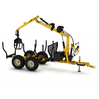 Remorque à bois avec grue remorque chargeuse de grumes avec flèche à grappin