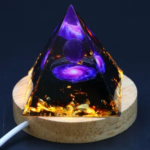 50mm Energy Generator Orgone Crystal Pyramid Gemstone Organite Pyramids Healing Crystal Pyramid