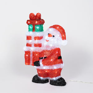 Papá Noel de Acrílico con 60 LED Blanco Frío, 26x18x41.5 cm - Product Image 1