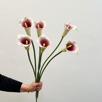Fleur artificielle en PU Calla, toucher réel, fleur artificielle réaliste, arrangement floral, fleurs décoratives pour la maison et les mariages