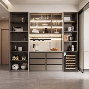 Modern Chinese Style Wood <b>Sideboard</b> with Ample Storage Durable Modular Design <b>for</b> Dining Room Bedroom Home Bar & Living Room - Product Image 1