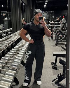 Magliette a Compressione Traspiranti da <span class=keywords><strong>Uomo</strong></span>, Maglia Sportiva <span class=keywords><strong>Viola</strong></span> a Maniche Corte per Allenamento e Fitness - Product Image 6