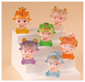 Mang Dai Chanceux Résine Ornements Lumineux Glowing Diy Zodiac Charme Mignon Enfants Mystère Aveugle Sac Grand Personnalisé Jouets Figure Fabricant - Product Image 3