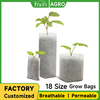 Wadah tanaman bibit bunga buah 8.7 ''X7, 9 '', kantung biji Biodegradable dengan fungsi drainase untuk taman