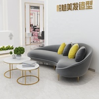 Sofá moderno de terciopelo de 3 plazas, conjunto de muebles de lujo con forma de l